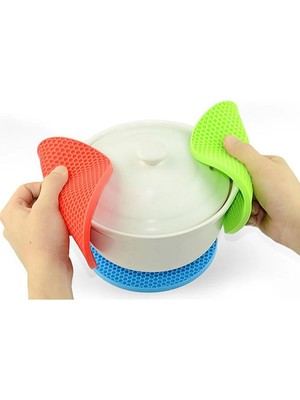 Yanmaz Silikon Nihale Yuvarlak Petek Dokulu Nihale Kalburabastı Esnek Nihale