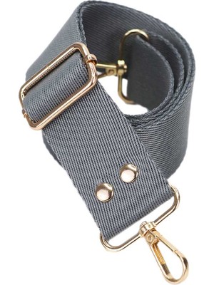 Ritzz Polyester Kolon Çanta Sapı Ayarlanabilir Gri - Gold Kanca