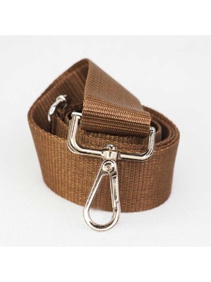 Ritzz Polyester Kolon Çanta Sapı Ayarlanabilir Orta Kahve - Gold Kanca