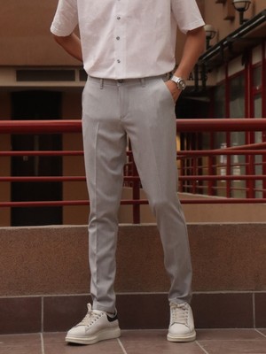 İnpool Erkek, Yeni Sezon, Standart-Fit, Old Money, Kumaş Pantolon