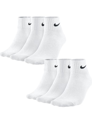 Turan Tech Nike  6'lı Siyah Çorap SX7667-010 L Beden U Nk Everyday Cush Ankle 6'lı (36-46 L Beden)