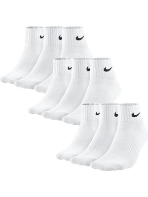 Turan Tech Nike  9'lu Siyah Kısa Çorap SX7667-010 L Beden U Nk Everyday Cush Ankle (36-46 L Beden) - Her Gün Konfor ve Tarz!