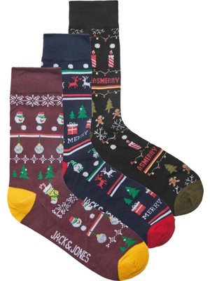 Jack & Jones Jingle Socks Giftbox Erkek Lacivert Çorap 12222807-04