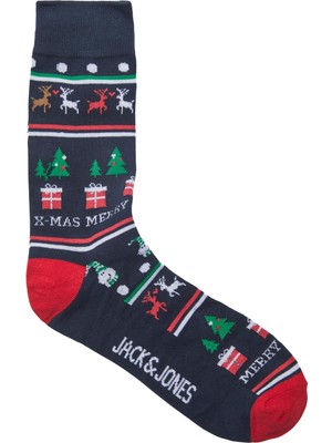 Jack & Jones Jingle Socks Giftbox Erkek Lacivert Çorap 12222807-04