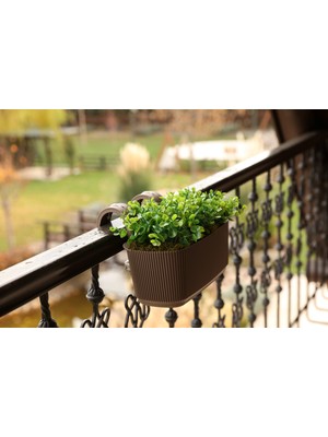 Ddtrend DDS-401 Dekoratif Saksıda Yapay Çiçek Aranjman Balkon Saksısı Balkon Çiçeği