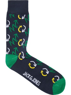 Jack & Jones Angus Sign Sock Erkek Lacivert Çorap 12220396-04