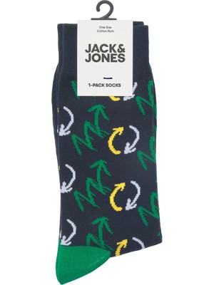 Jack & Jones Angus Sign Sock Erkek Lacivert Çorap 12220396-04