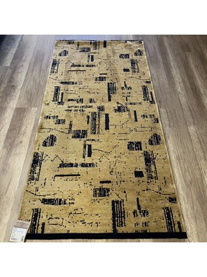 Hoom Rugs Hardal Soyut Desenli Kilim - Yumuşak & Nostaljik Salon ve Mutfak Halısı - Hoom Rugs Prestij Eko 111