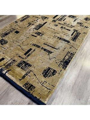 Hoom Rugs Hardal Soyut Desenli Kilim - Yumuşak & Nostaljik Salon ve Mutfak Halısı - Hoom Rugs Prestij Eko 111