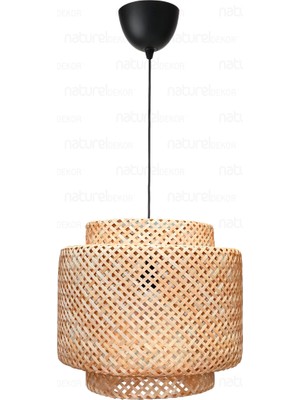 Naturel Home Sinnerlig Bambu Avize 30cm - Iskandinav, Modern, Bohem, Rattan Avize, Aydınlatma