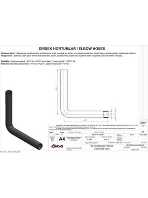 İbraş 65357 65357 Dirsek Hortumu Q 50MM 40CMX40CM