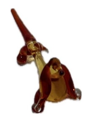 Hasyılmaz El Yapımı Mini Murano Cam Köpek Biblo A153-01