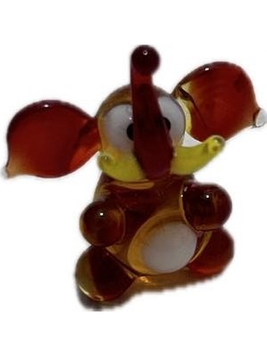 Hasyılmaz El Yapımı Mini Murano Cam Fil Biblo A153-07