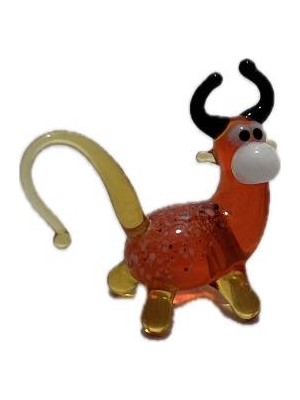 El Yapımı Mini Murano Cam Inek Biblo A154-08