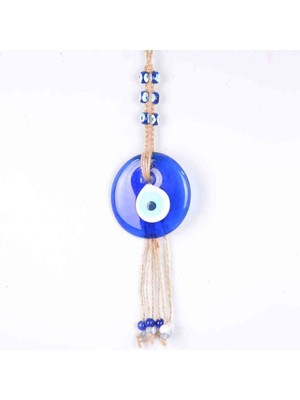 Depposite Nazar Makrome Tek Boy Oval Şekilli Nazar Boncuk Örme Detaylı Duvar Süsü