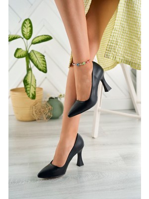 Erla Kadın Klasik Siyah Stiletto Ayakkabı