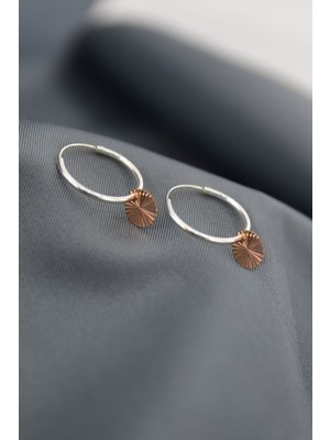 Sinsirella 925 Ayar Gümüş Fırfırlı Yuvarlak Halka Küpe