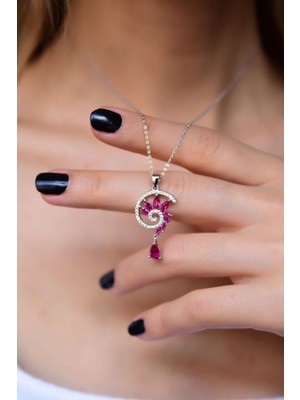 Sinsirella 925 Ayar Gümüş Kaplama Girdap Kolye