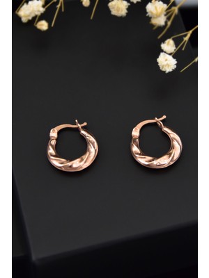 Sinsirella 925 Ayar Gümüş Kaplama Licuala Desenli Klipsli Kadın Küpe