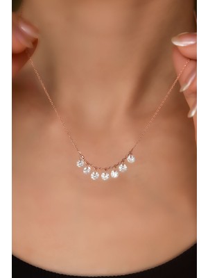 Sinsirella 925 Ayar Gümüş Kaplama Zirkon Taşlı Shakira Kolye