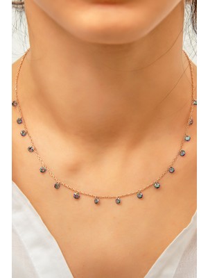 Sinsirella 925 Ayar Sıralı Mistik Topaz Taş Gümüş Kolye