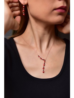 Sinsirella 925 Ayar Gümüş Kaplama Kayan Uğur Böceği Kolye ve Küpe Set