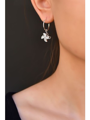 Sinsirella 925 Ayar Gümüş Kaplama Wind Halka Küpe