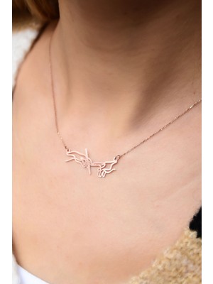 Sinsirella 925 Ayar Gümüş Kaplama Kader Yazısı Kolye