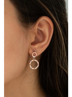 Sinsirella 925 Ayar Sallantılı Halka Gümüş Kadın Küpe