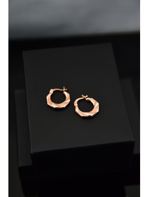 Sinsirella 925 Ayar Gümüş Kaplama Desenli Klipsli Kadın Küpe