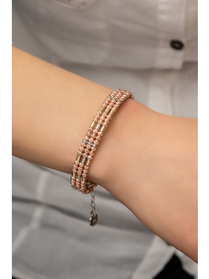 Sinsirella Dorica Toplu Renkli 925 Ayar Gümüş Bileklik