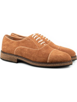 Zerbay Skollis Mikrolight Taban Deri Süet Oxford Ayakkabı Bağcıklı Klasik