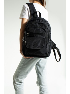 Çanta Trend Krem Unisex Ayarlanabilir 9 Gözlü Laptop Bölmeli Çantası