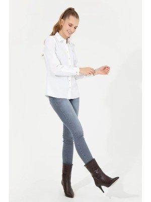 U.S. Polo Assn. Kadın Uzun Kollu Basic Gömlek