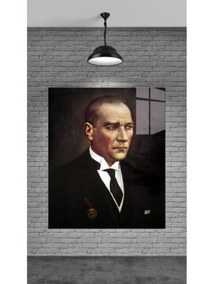 Meta Cam Mustafa Kemal Atatürk Baskılı Cam Tablo