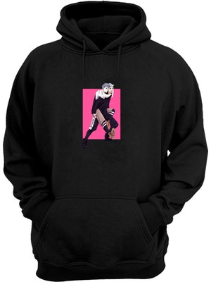 The Wert Unisex Bad Boy Bigbang Baskılı Siyah Normal Kalıp Şardonlu Kalın Sweatshirt