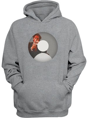 The Wert Unisex Christian Bale Puro Baskılı Gri Normal Kalıp Şardonlu Kalın Sweatshirt