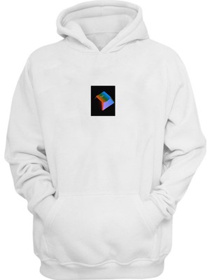 The Wert Unisex Esc Tuşu Baskılı Beyaz Normal Kalıp Şardonlu Kalın Sweatshirt