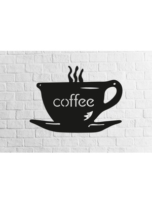 CajuArt Dekoratif Coffee Cup Kahve Fincan Ahşap Duvar Tablo Dekor