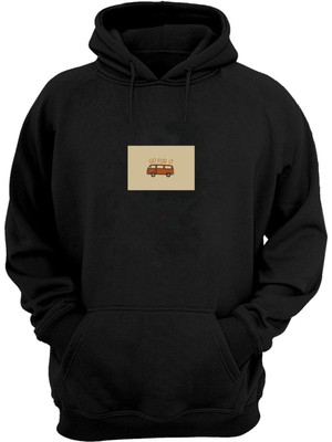 The Wert Unisex Go For It Baskılı Siyah Normal Kalıp Şardonlu Kalın Sweatshirt