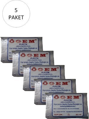 Ögem Bakkaliye Naylon Torba Üçlük 26X45 cm 1 kg 5 Paket (Takriben 675 Adet)