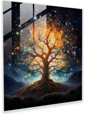 Painted Anarchy Hayat Ağacı Duvar Dekorasyonu - Dijital Sanat Kanvas Tablo - Hayat Ağacı, Kanvas Tablo, Hayat Ağacı, Kanvas Tablo, 30X30