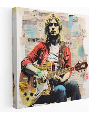 Painted Anarchy Kurt Cobain Duvar Sanatı - Kurt Cobain, Duvar Sanatı, El Yazısı Şarkı Sözleri, Nostalji, 30X30