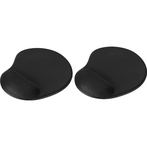 Oval Siyah Bilek Destekli Mouse Pad Ergonomik Kaymaz Taban Oyun ve Ofis Için Fare Altlığı Suya Tere Dayanıklı Mouse Pad (2'li Paket)