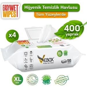 Easy Wet Wipes Yüzey Temizleme Havlusu (400 Yaprak)