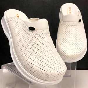 Çizgi Medikal Erkek Klasik Sabo Doktor Hemşire Terliği Beyaz