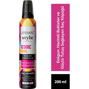 URBAN Care Style Guide Iconic Curl Hacimli Bukleler Sağlayan Saç Köpüğü-Güçlü Tutuş-Vegan-200 ml