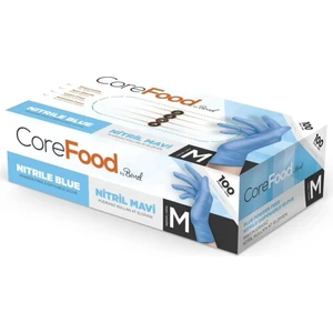 Corefood Muayene Eldiveni (M-Medium) (Medikal) (Nitril) (Mavi) (Pudrasız) (100 lü) (1 Adet)