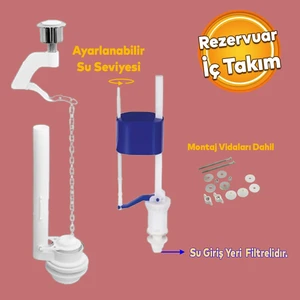 Rezervuar Basmalı Iç Takımı Alafranga Oturmalı Tuvalet Klozet Sifon Iç Düzenek Otomatik Su Dolum