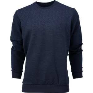 Erkek Mevsimlik Doğal Pamuklu Şık Sweatshirt Bisiklet Yaka Panolu Uzun Kollu Rahat Kesim Tam Kalıp